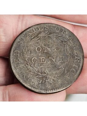 1812 Large Cent 1C Large Date Key Date Coin Full Liberty